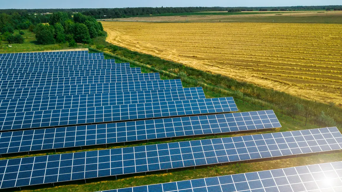 Solarpark zur Solarstrom-Gewinnung