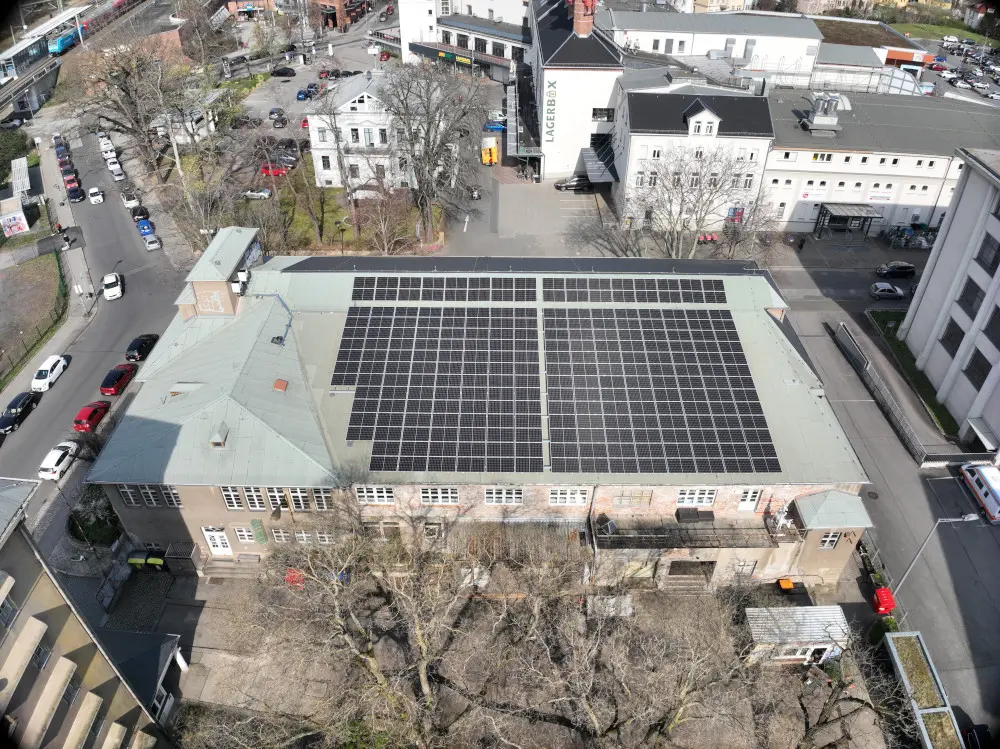 Luftaufnahme des Dresdner Zentralwerkes