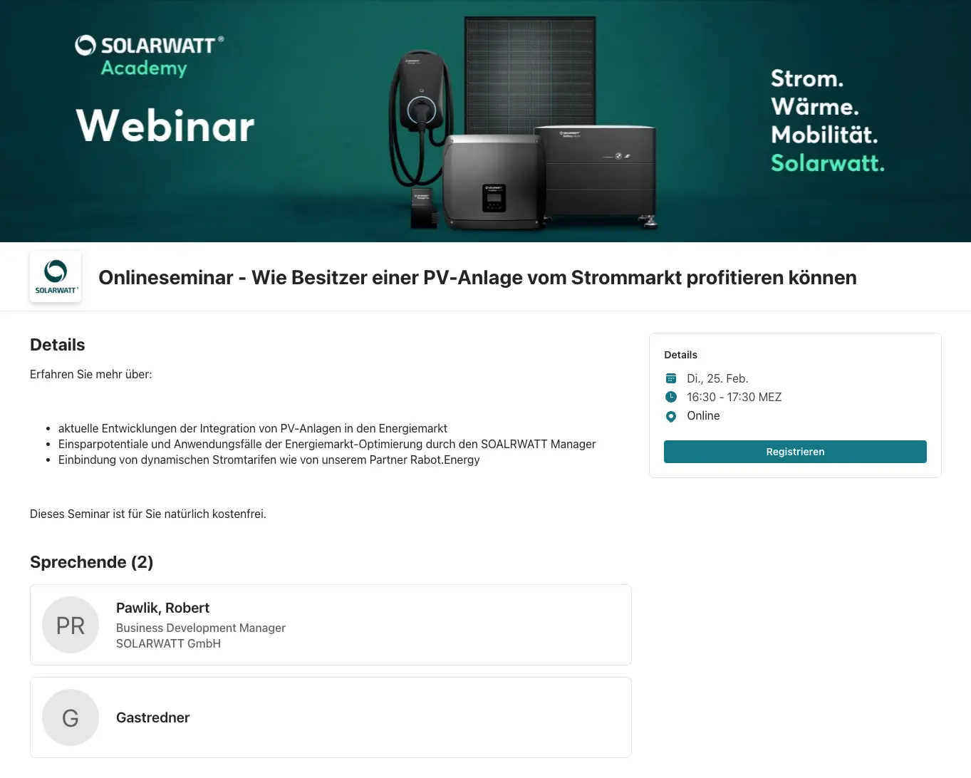 Webinaranmeldung