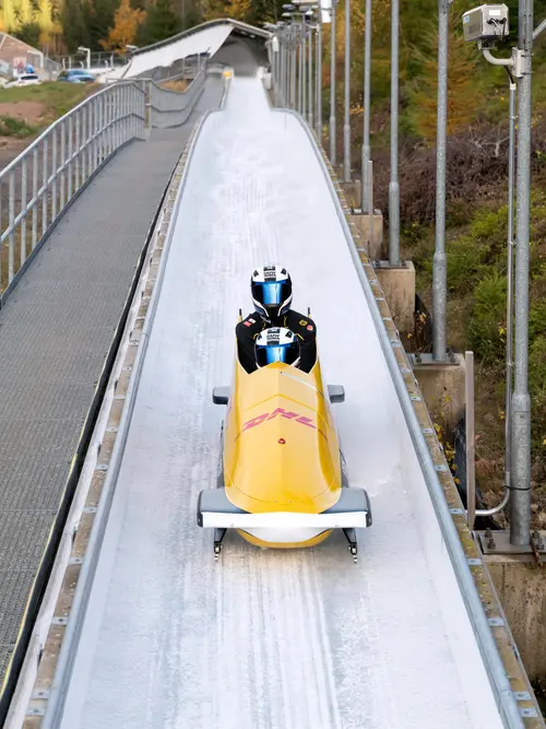 Bobfahrer Francesco Friedrich im Bob