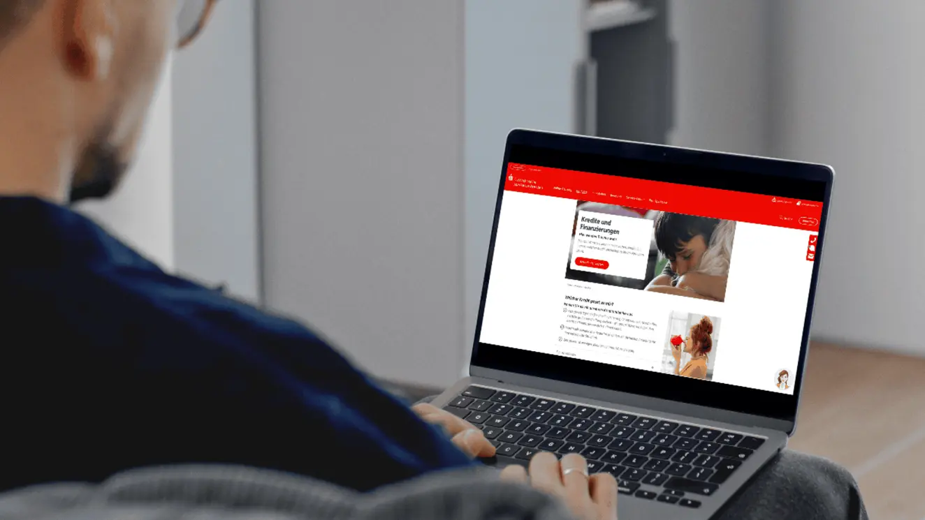 Mockup der Sparkassen-Website