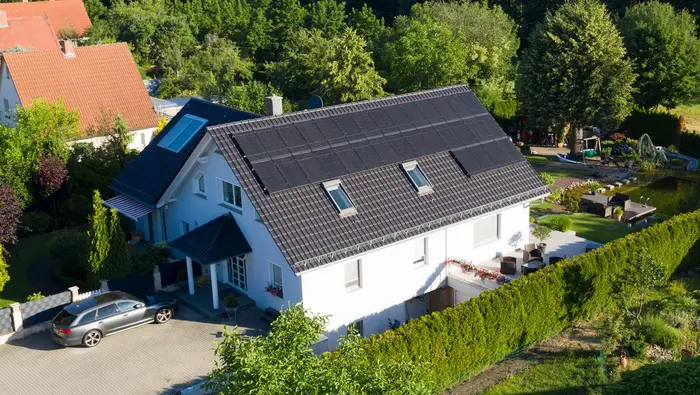 Solaranlage auf Einfamilienhaus