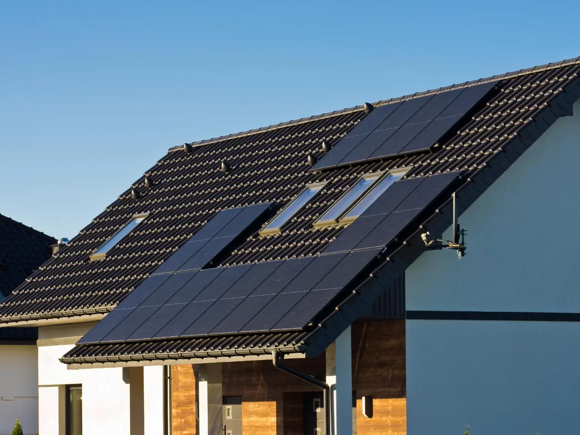 Solaranlage auf einem Einfamilienhaus