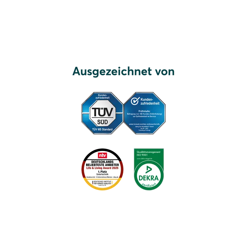 Siegel zwecks "Ausgezeichnet von" und "Bekannt aus"