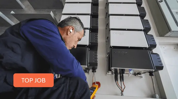 Solarwatt-Mitarbeiter am Arbeiten 