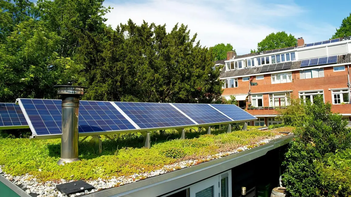 Solaranlage auf Gründach