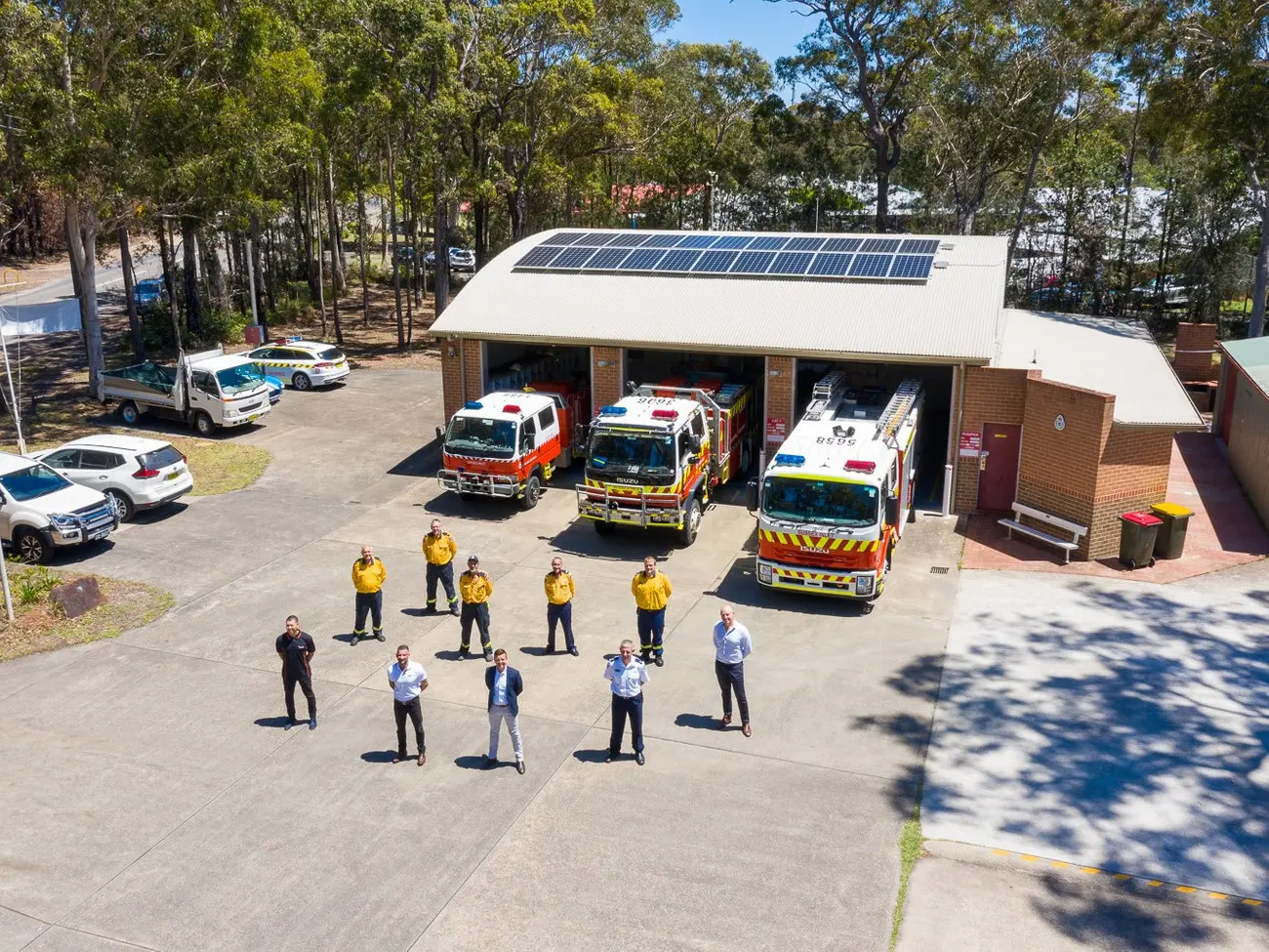 Australische Feuerwehr mit Solaranlage