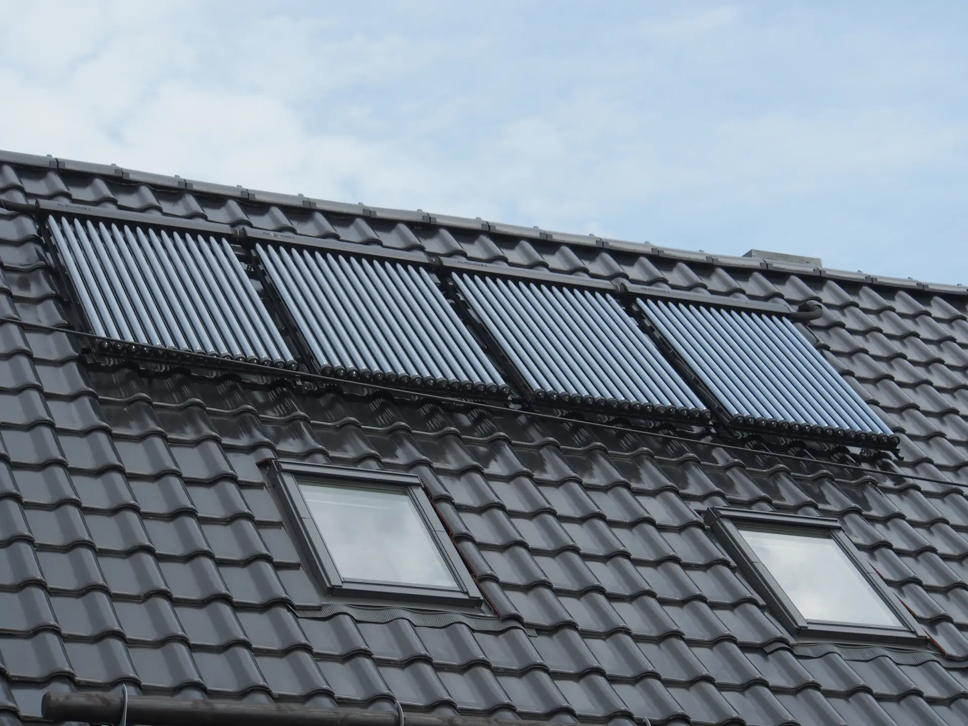 Solarthermie auf einem Dach
