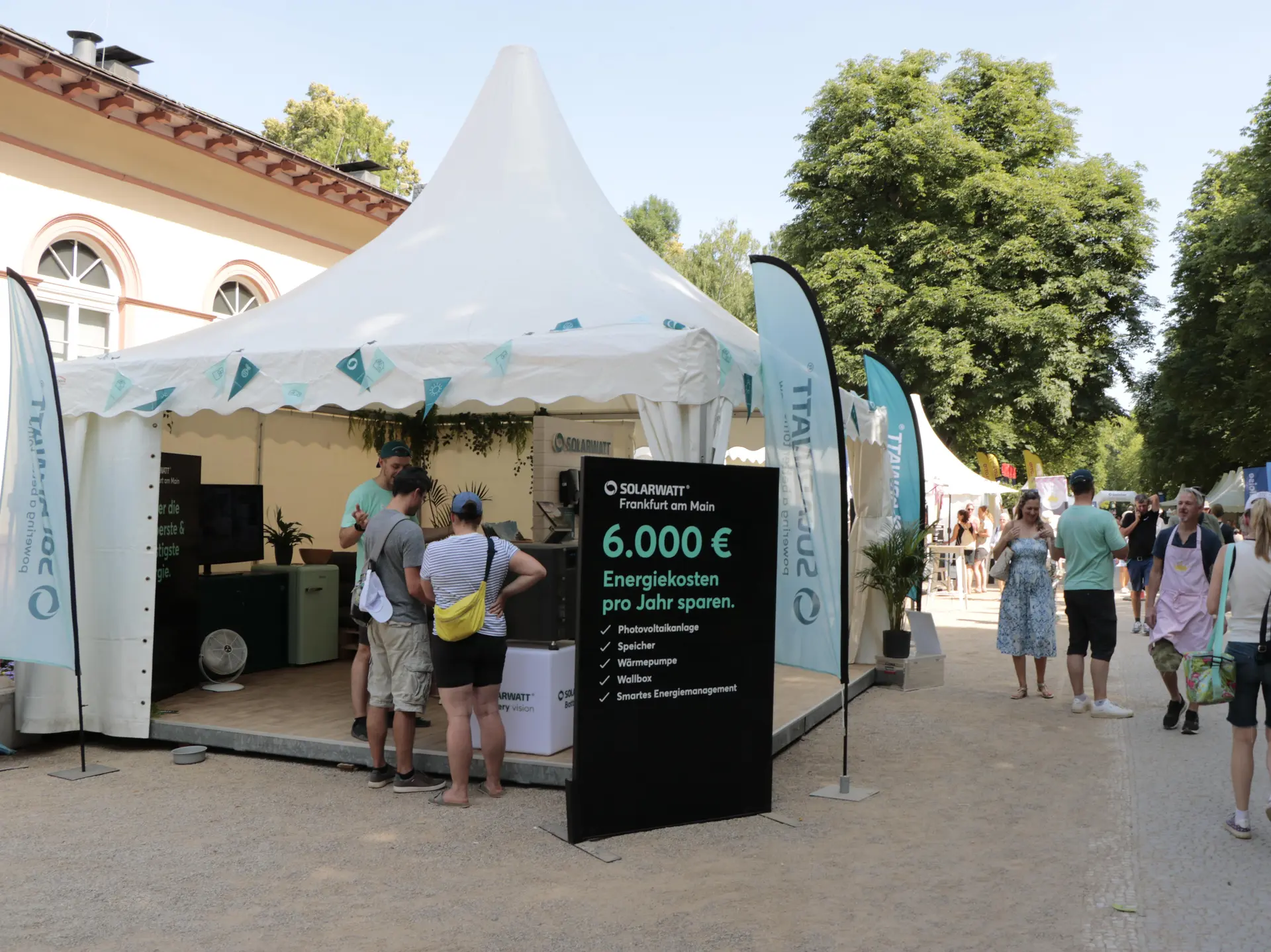 Solarwatt stand in the Kurpark