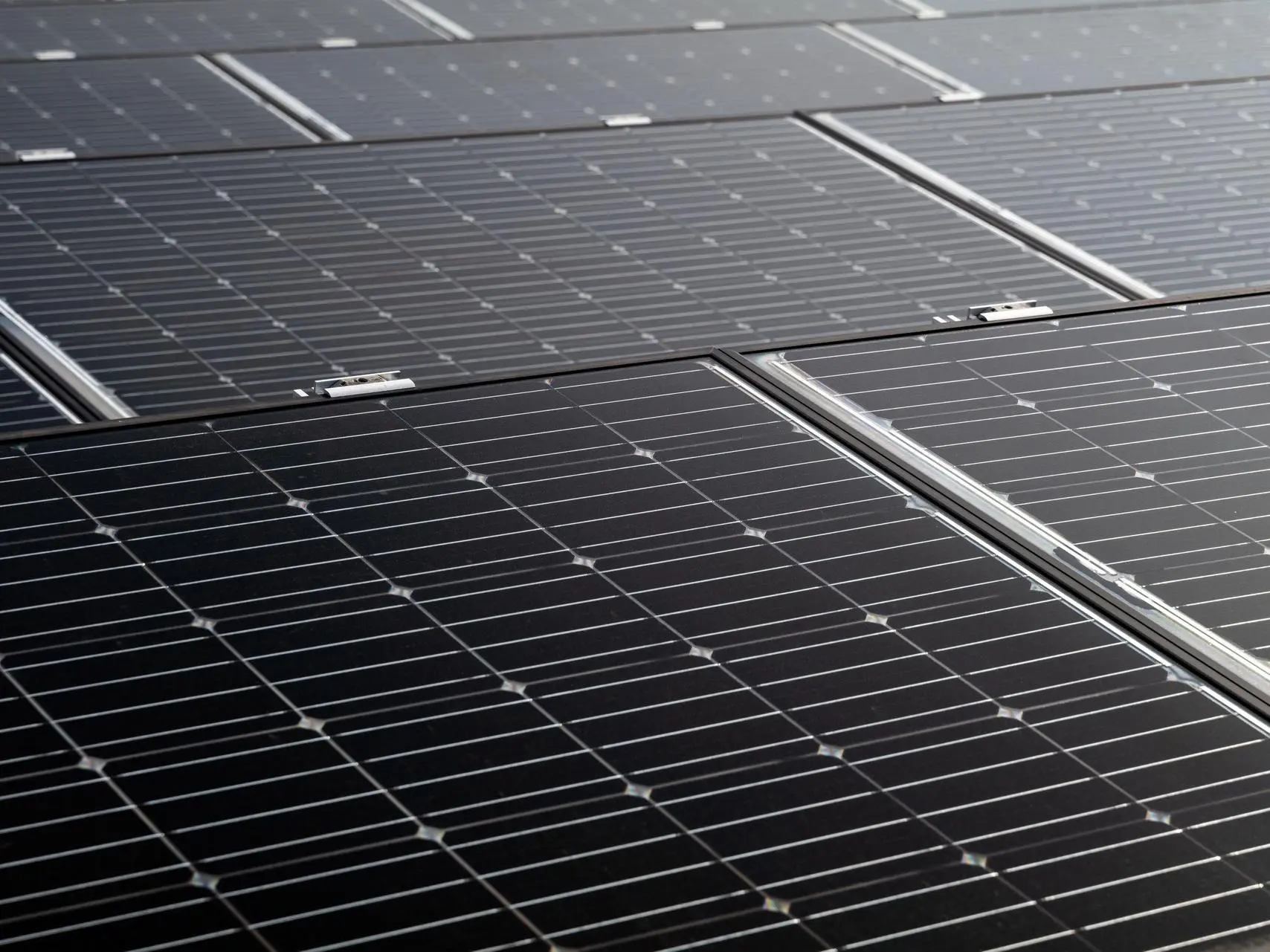 Nahaufnahme einer Solarplatte