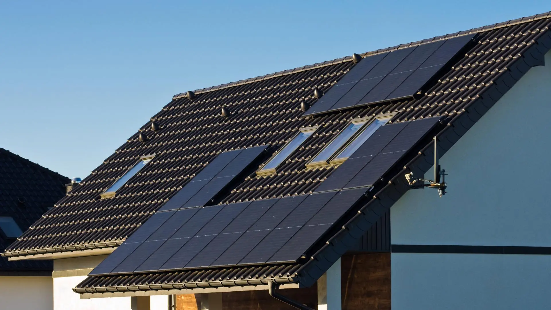 PV-Anlage auf einem Einfamilienhaus