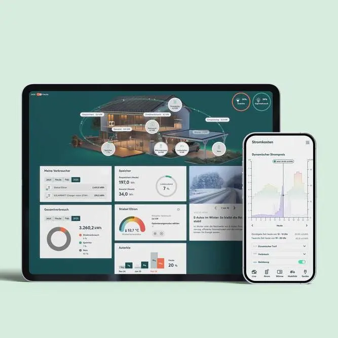 Mockup des Manager portals und der Home app