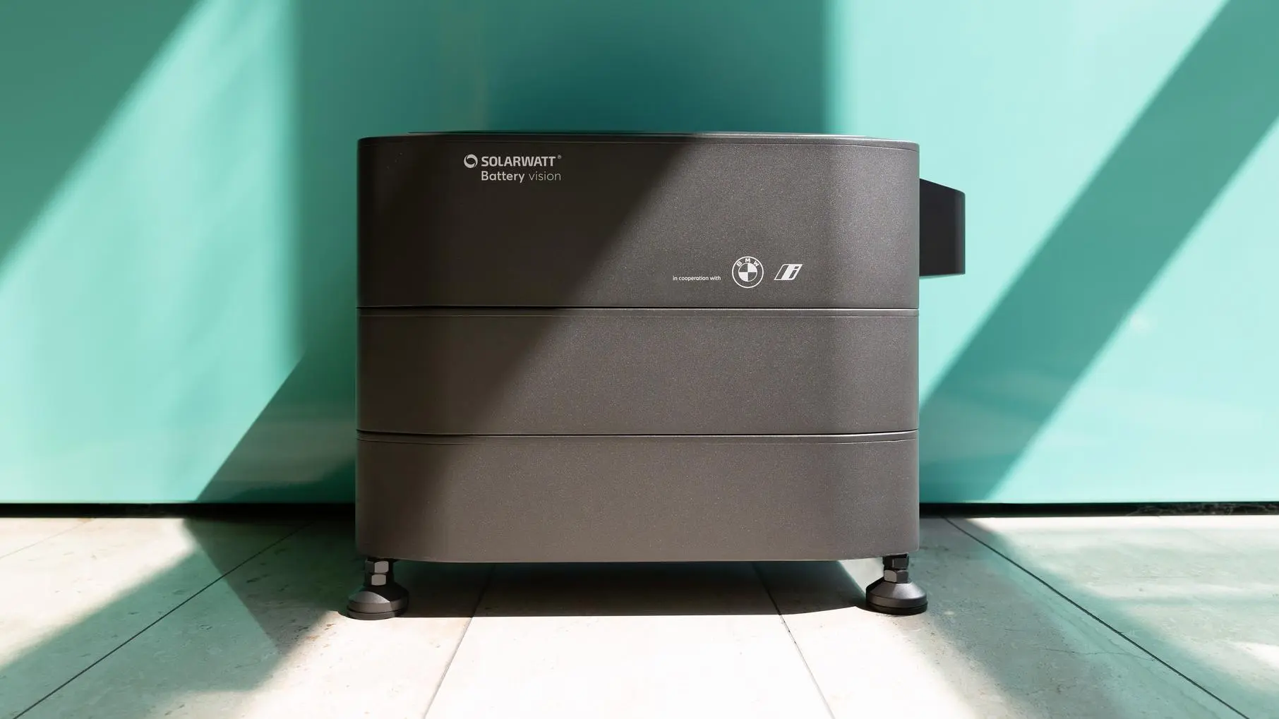 SOLARWATT's home battery solution, Battery vision, which we've developed in cooperation with the BMW Group.